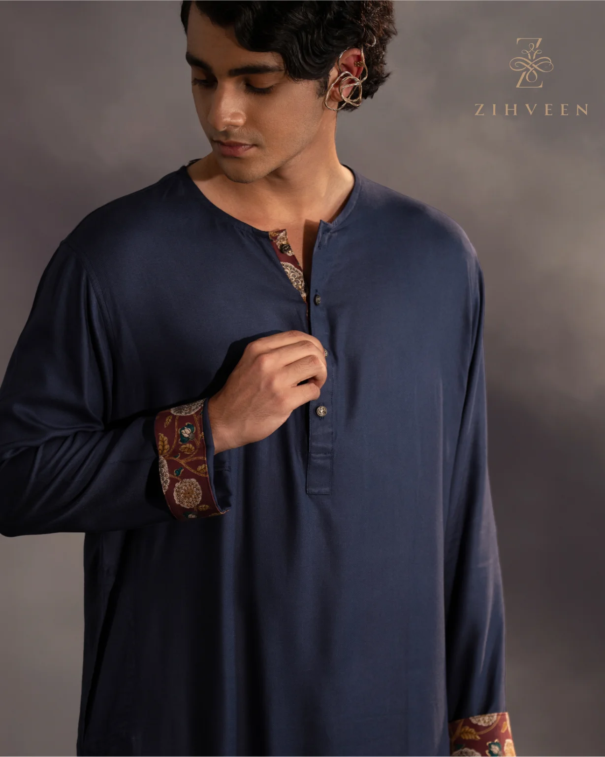 Sapphire Blue round neck chords