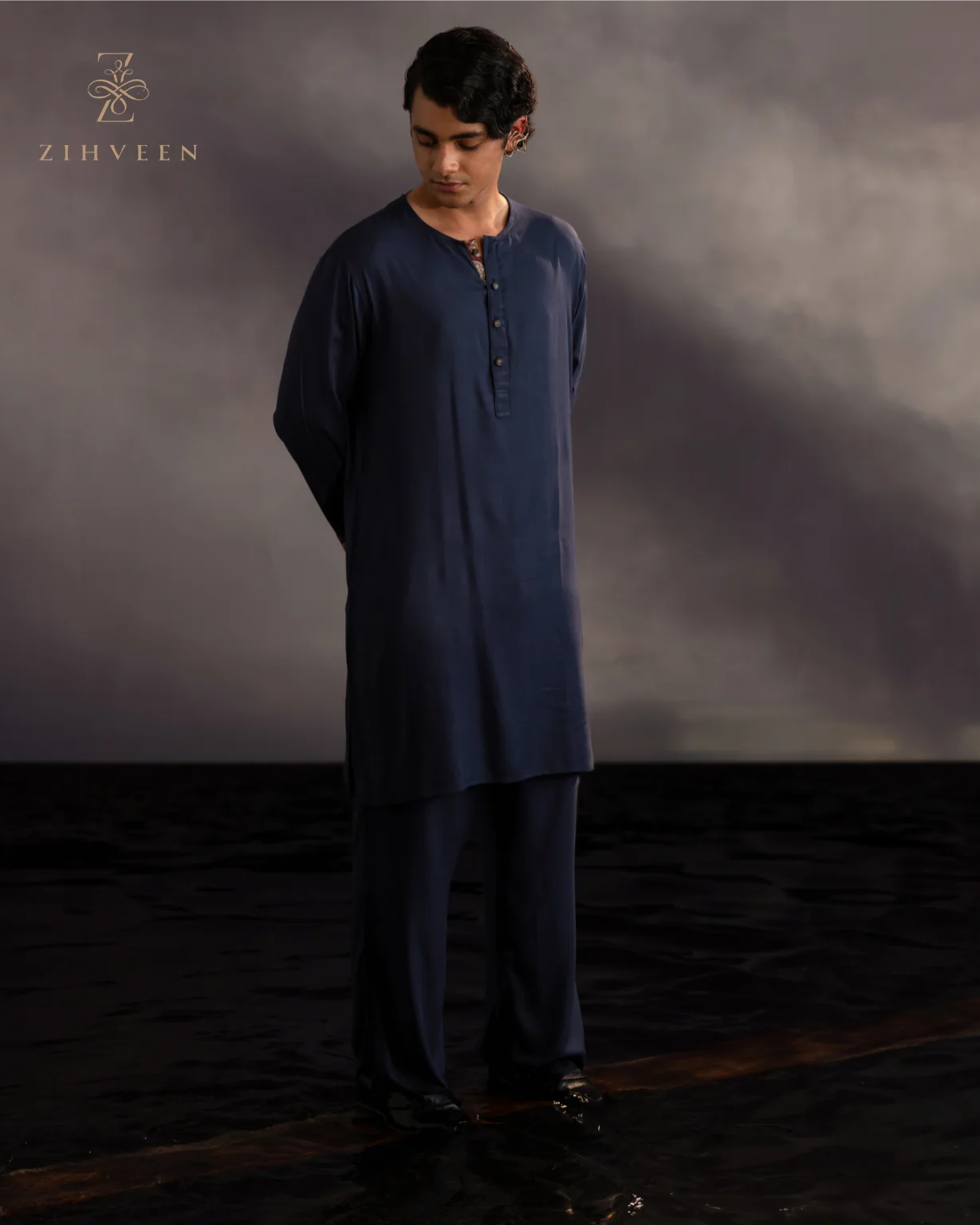 Sapphire Blue round neck chords