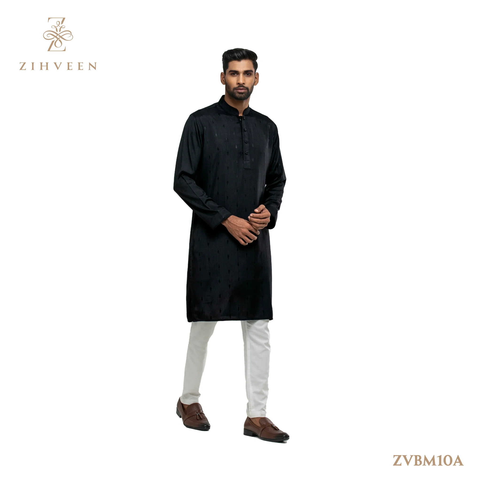 Black Color Small Motif - ZVBM10A