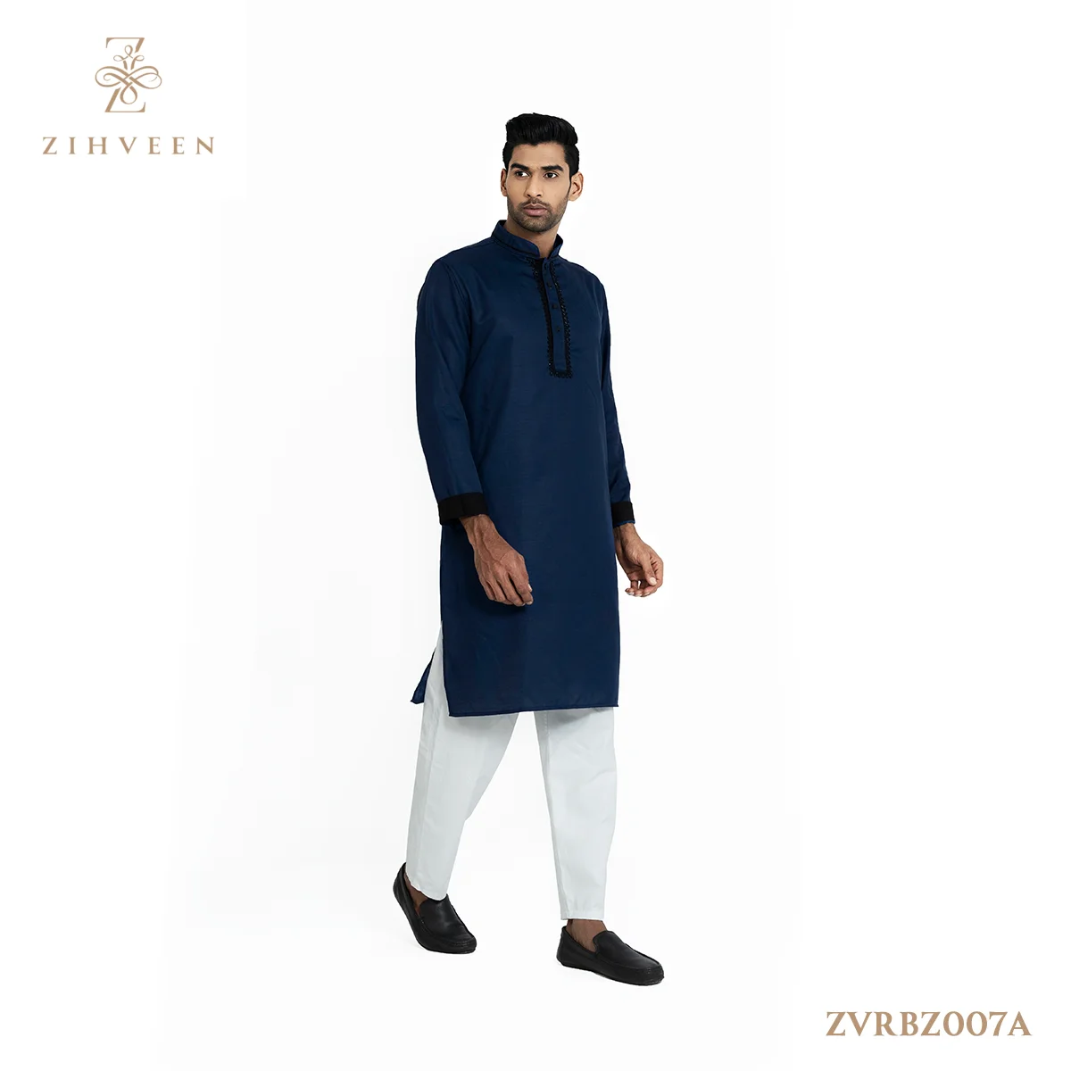 ROYAL BLUE ZARDOZI - ZVRBZ007A - view 2
