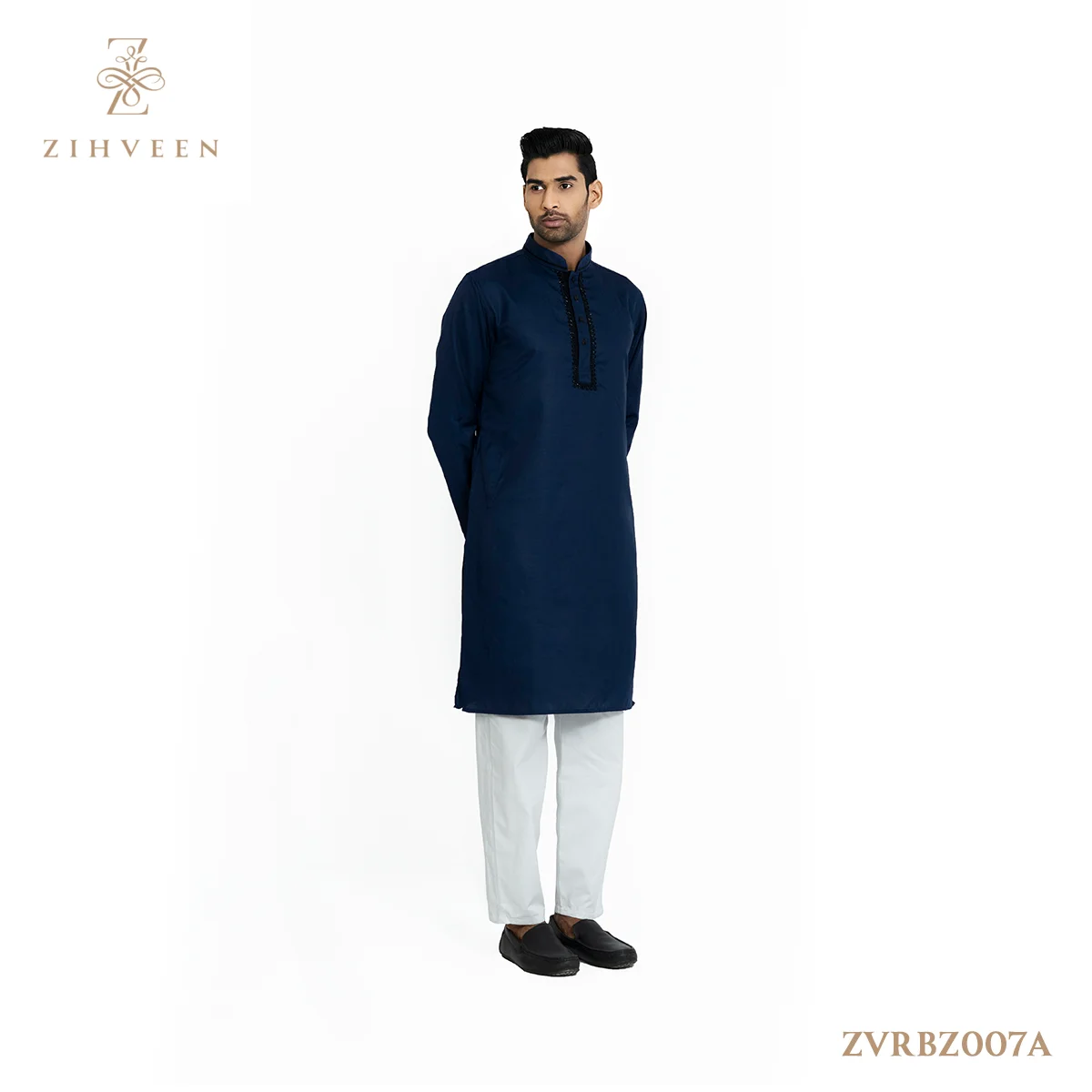 ROYAL BLUE ZARDOZI - ZVRBZ007A - view 3