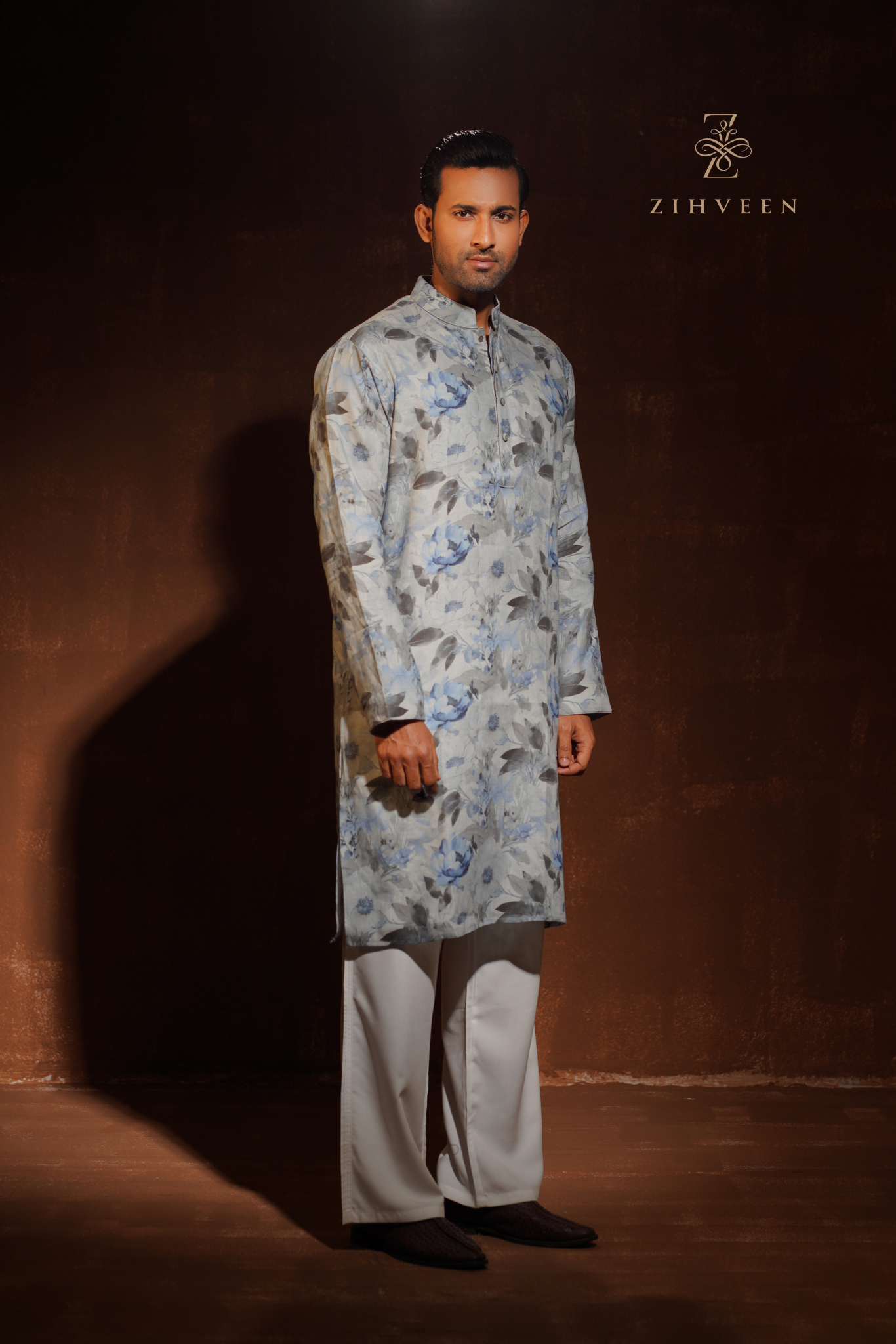 Pure Linen with Floral digital print - view 2