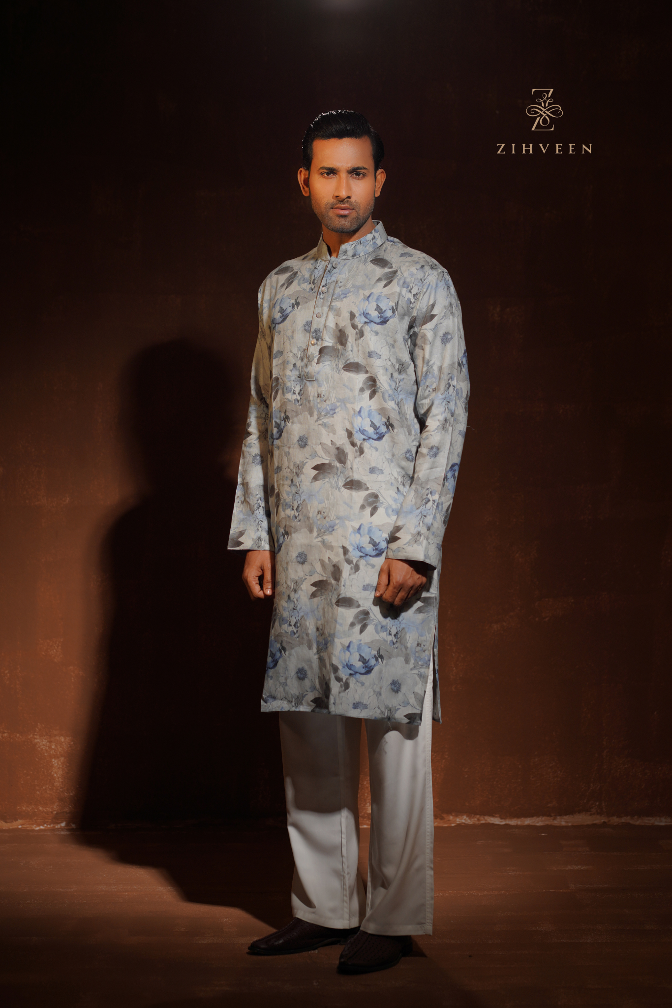 Pure Linen with Floral digital print - view 3