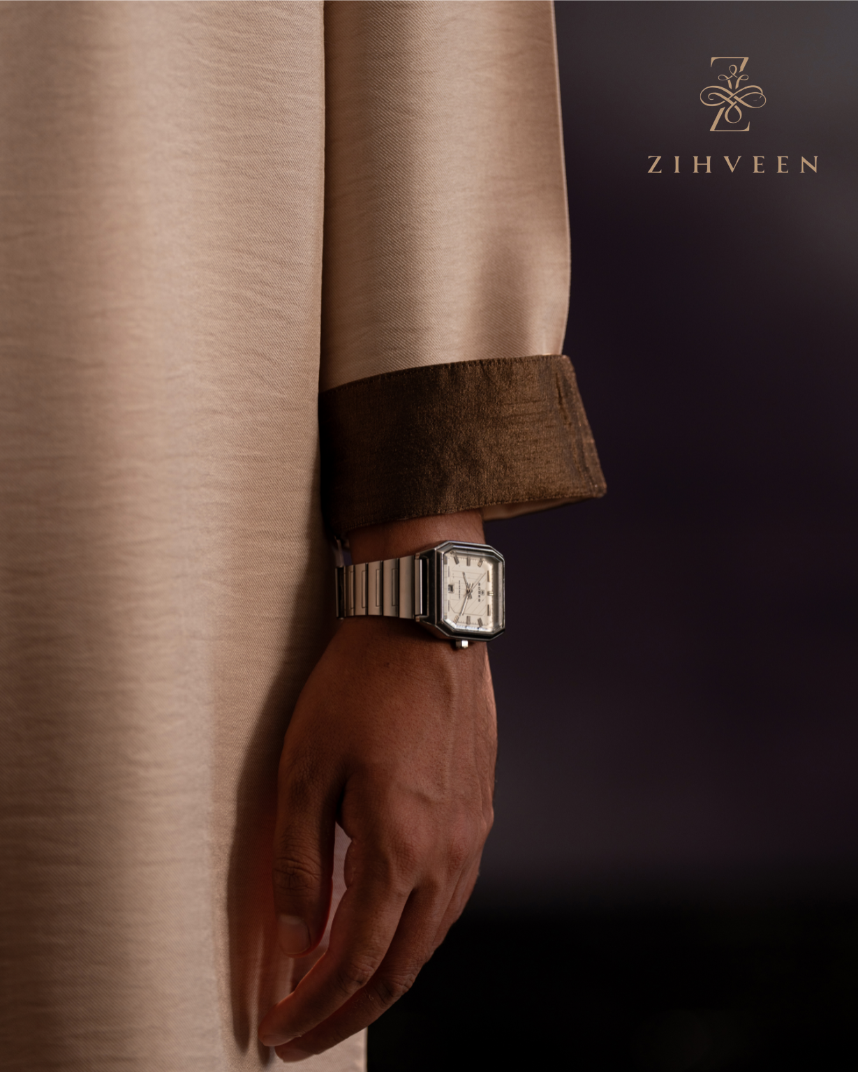 Burlywood brown with collar zardoji - view 4
